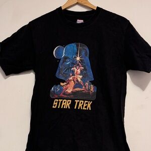 True Vintage Star Wars Star Trek Shirt Small Luke Skywalker Leia Darth Vader